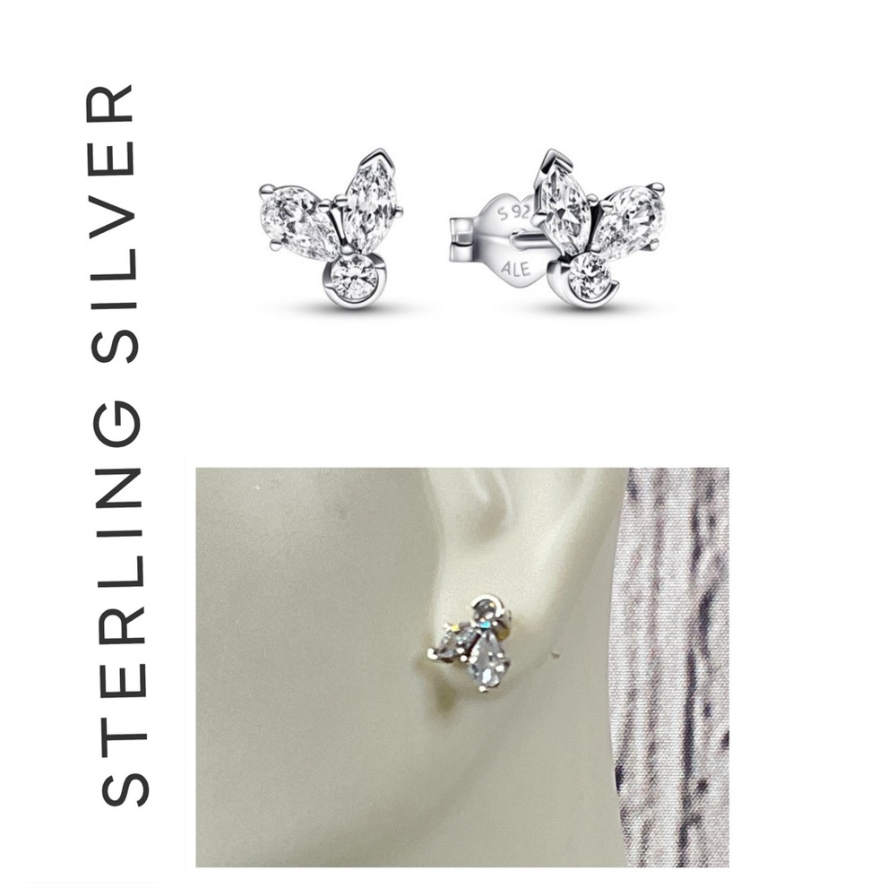 🌟 925 Sterling Silver Diamond Stud Earrings